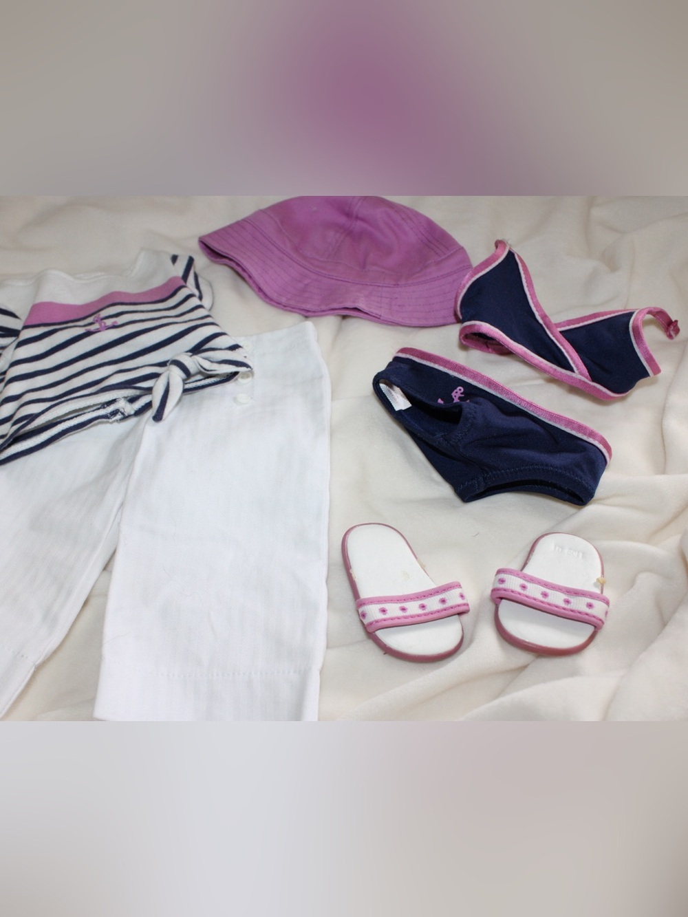 American girl doll 2 in 1 beach outfit